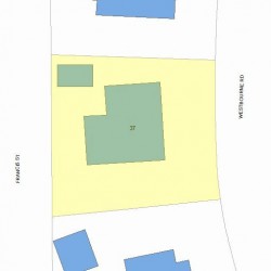 37 Westbourne Rd, Newton MA 02459-1617 plot plan