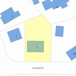 19 Charlemont St, Newton MA  02461-1907 plot plan