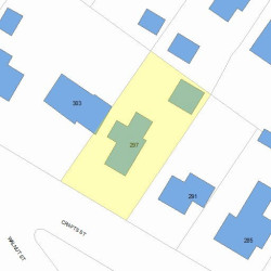 297 Crafts St, Newton MA 02460-1201 plot plan