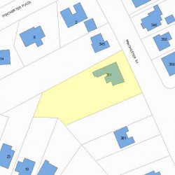 351 Winchester St, Newton MA 02461-2047 plot plan