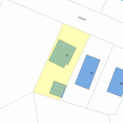 28 Ash St, Newton MA 02466-1819 plot plan