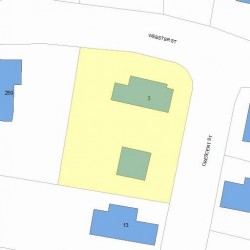 3 Crescent St, Newton MA 02465-2007 plot plan