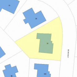 95 Cynthia Rd, Newton MA 02459-2836 plot plan