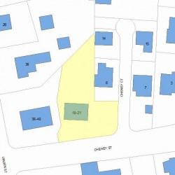 21 Cheney St, Newton MA 02464-1427 plot plan