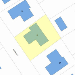 33 Mosman St, Newton MA  02465-1303 plot plan