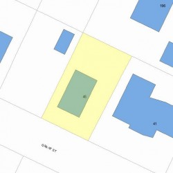 45 Grant St, Newton MA  02465-1508 plot plan