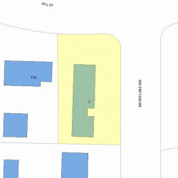 5 Morseland Ave, Newton MA  02459-1128 plot plan