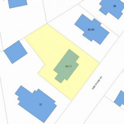 69 Hartford St, Newton MA  02461-1540 plot plan