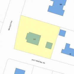 310 Waverley Ave, Newton MA 02458-2714 plot plan