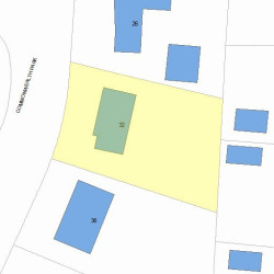 32 Commonwealth Park, Newton MA 02459-1005 plot plan