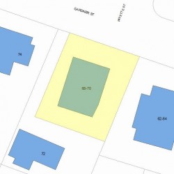 70 Gardner St, Newton MA  02458-1405 plot plan