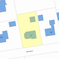 310 Highland St, Newton MA 02465-2702 plot plan
