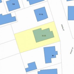 85 Faxon St, Newton MA 02458-1034 plot plan