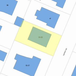 51 Crosby Rd, Boston MA 02467-1172 plot plan