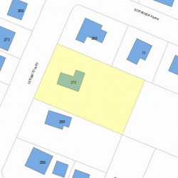 276 Lexington St, Newton MA 02466-1210 plot plan