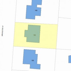 152 Winchester St, Newton MA  02461-2130 plot plan