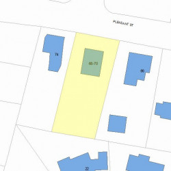 68 Pleasant St, Newton MA 02459-1810 plot plan