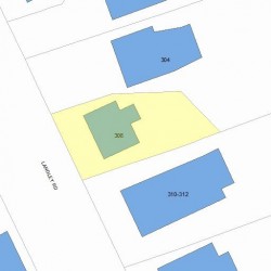 306 Langley Rd, Newton MA 02459-2351 plot plan