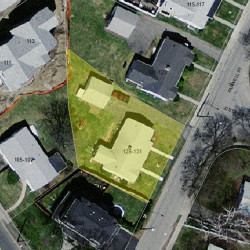 131 Farwell St, Newton MA 02460-1068 aerial view