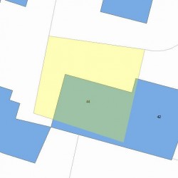 44 Gardner St, Newton MA  02458-1405 plot plan