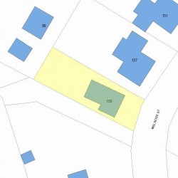 139 Melrose St, Newton MA 02466-1109 plot plan