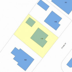 119 Floral St, Newton MA 02461-1543 plot plan