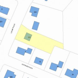252 Lexington St, Newton MA 02466-1217 plot plan