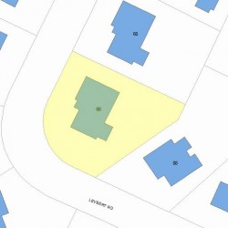 68 Levbert Rd, Newton MA 02459-3063 plot plan