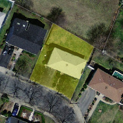 31 Anthony Rd, Newton MA 02460-1137 aerial view