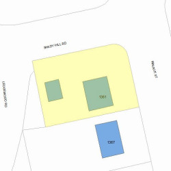 1361 Walnut St, Newton MA 02461-1851 plot plan