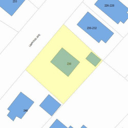 236 Linwood Ave, Newton MA  02460-1459 plot plan
