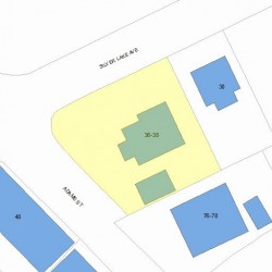 38 Silver Lake Ave, Newton MA  02458-1109 plot plan