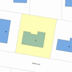 43 Kendall Rd, Newton MA 02459-2657 plot plan