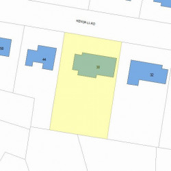 38 Kendall Rd, Newton MA 02459-2623 plot plan