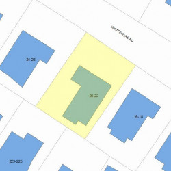 22 Whittemore Rd, Newton MA 02458-2106 plot plan