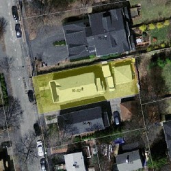 80 Bourne St, Newton MA 02466-1722 aerial view