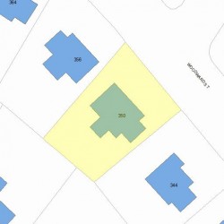350 Woodward St, Newton MA 02468-2022 plot plan