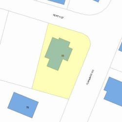 69 Cummings Rd, Newton MA 02459-1754 plot plan