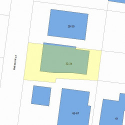 32 Emerson St, Newton MA 02458-1605 plot plan
