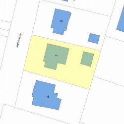 44 Jameson Rd, Newton MA  02458-2601 plot plan