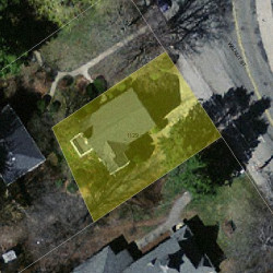 1129 Walnut St, Newton MA 02461-1260 aerial view