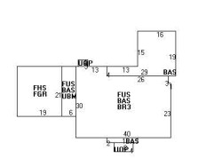21 Fox Ln, Newton MA 02459-3023 floor plan