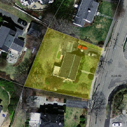65 Wauwinet Rd, Newton MA 02465-2923 aerial view