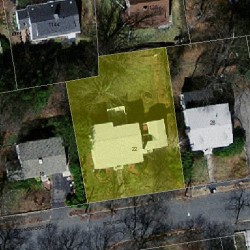 22 Roundwood Rd, Newton MA 02464-1217 aerial view