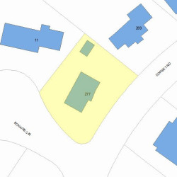 277 Dorset Rd, Newton MA  02468-1407 plot plan