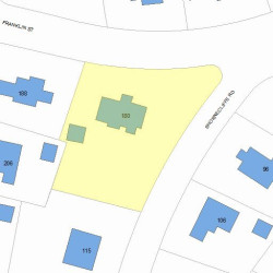 180 Franklin St, Newton MA  02458-2415 plot plan