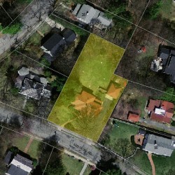 78 Neshobe Rd, Newton MA 02468-1345 aerial view