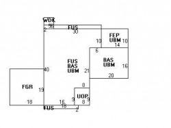 42 Evelyn Rd, Newton MA  02468-1217 floor plan