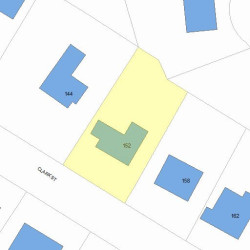 152 Clark St, Newton MA 02459-2460 plot plan