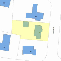 36 Burrage Rd, Newton MA  02459-1232 plot plan